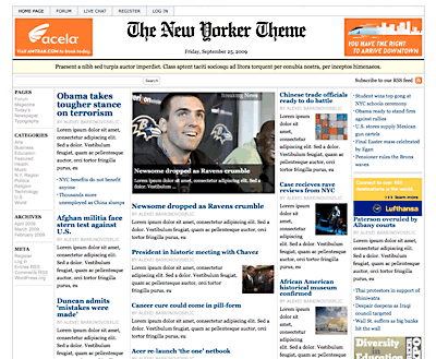 Unique WP themes - New Yorker Unique WP themes - New Yorker