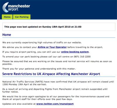 Manchester Airport top page - lite