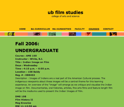 ub film studies dept