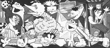 26_sesamestreet sesame street guerunica