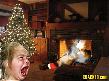 image credit: Cracked.com ママー!サンタさんが。。サンタさんが煙突から転落して焼死〜!!