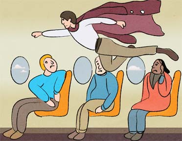 image credit: superuseless superpowers 機内で飛べる男