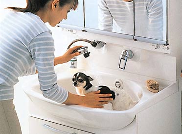 image credit: ヘーベルハウス 小型犬用洗面化粧台