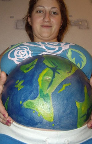 Pregnancy Art - Earth Pregnancy Art - Earth