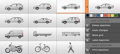 AccidentSketch - opposing vehicle selection