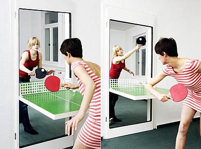 Unusual ping pong tables - next door