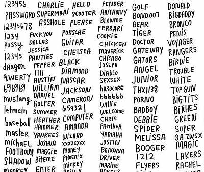 500 Worst Passwords