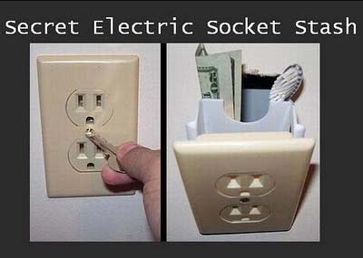 Anti-theft inventions - secret electric socket Anti-theft inventions - secret electric socket