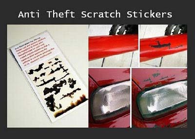 Anti-theft inventions - scratch stickers Anti-theft inventions - scratch stickers